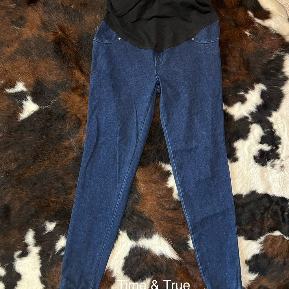 Time & Tru Dark Wash Maternity Jeans
